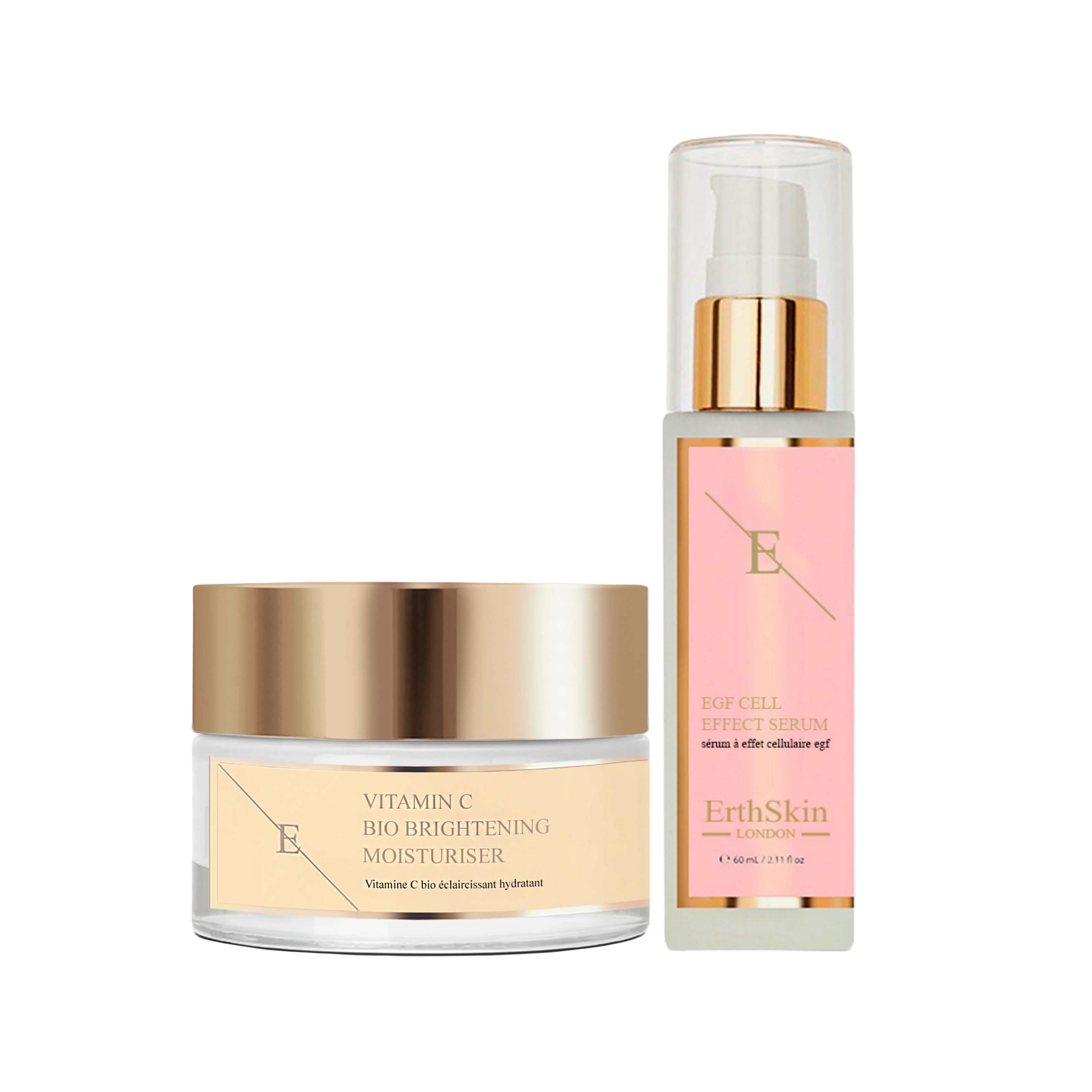 ErthSkin London Bio idratante illuminante alla vitamina C + SIERO EFFE