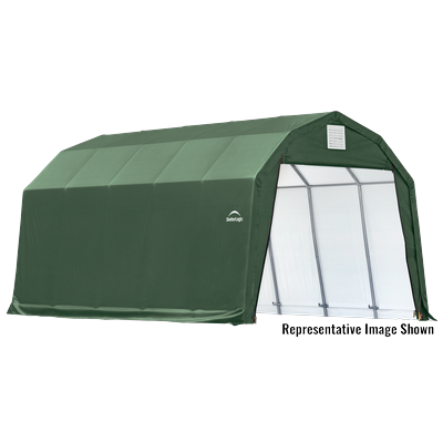 Shelterlogic Sheltercoat Barn Style Garage (All Options), 12 x 20 x 11 ft. / Green