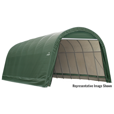 Shelterlogic Sheltercoat Wind And Snow Rated Roundtop Garage, 15 x 20 ft. / Green