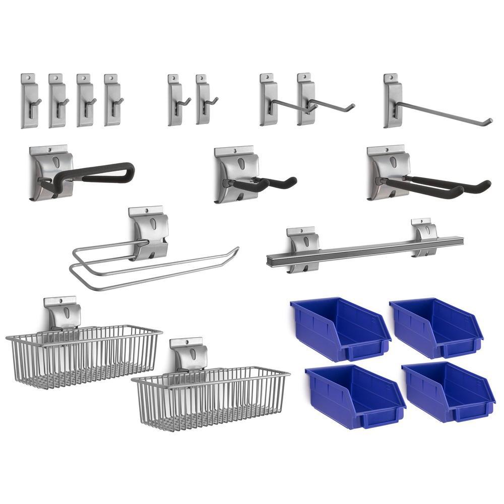 Newage Products Slatwall Backsplash Hook Kit, 20-Piece