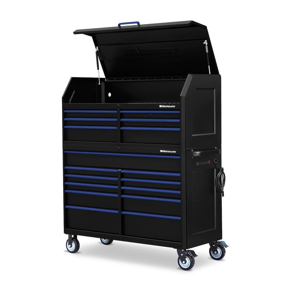 Montezuma 56 x 24 17-Drawer Steel Tool Chest And Cabinet Combo