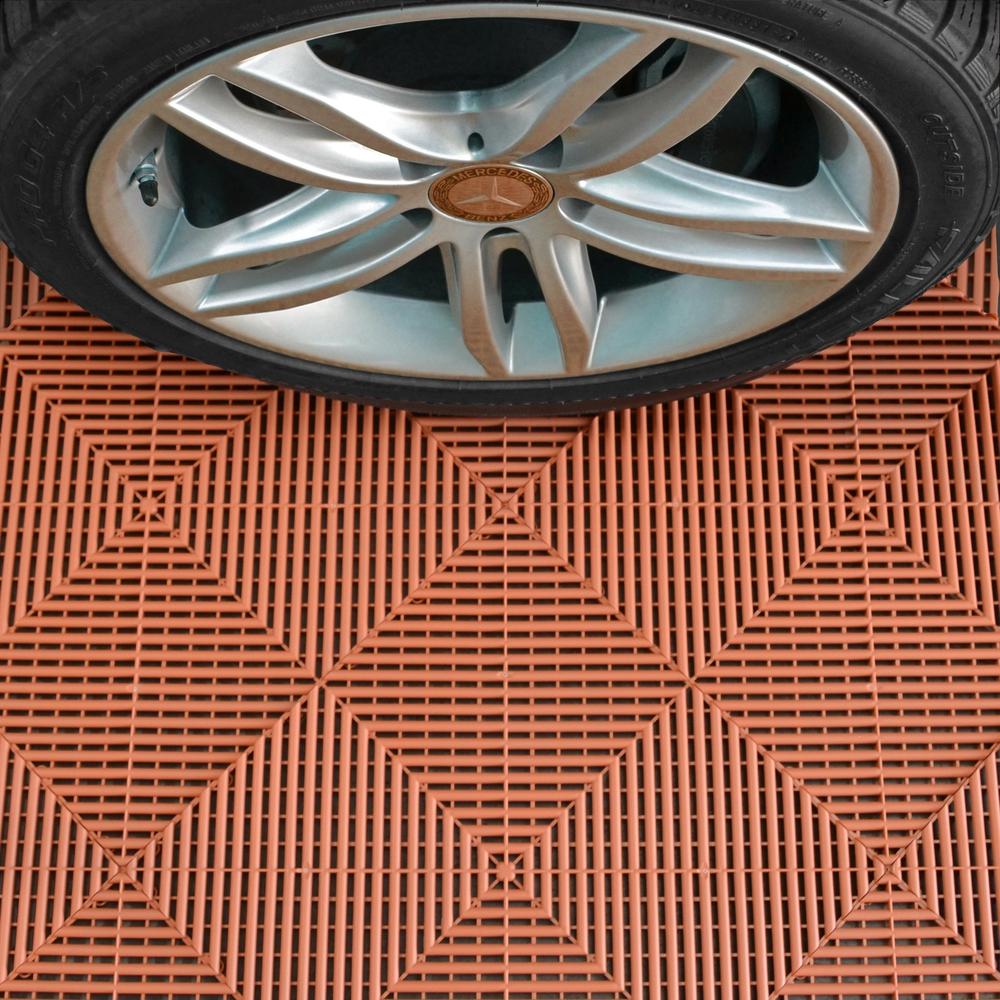 Swisstrax Terra Cotta Ribtrax Pro Garage Floor Tiles (6 Pack)