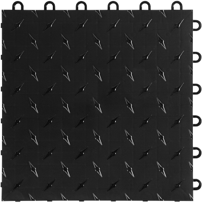 Swisstrax Rubber Home Gym Jet Black Flooring Tiles (10 Pack)