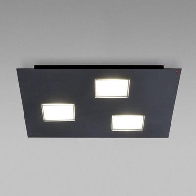 Fabbian LED Deckenlampe Quarter, dimmbar, schwarz, für Wohn- / Esszimmer, Aluminium, Design, LED Deckenleuchte Image