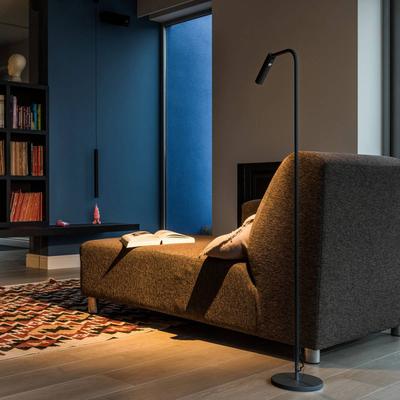 SLV LED Stehlampe Karpo, dimmbar, schwarz, für Arbeitszimmer / Büro, Aluminium, Modern, LED Stehlampe Image