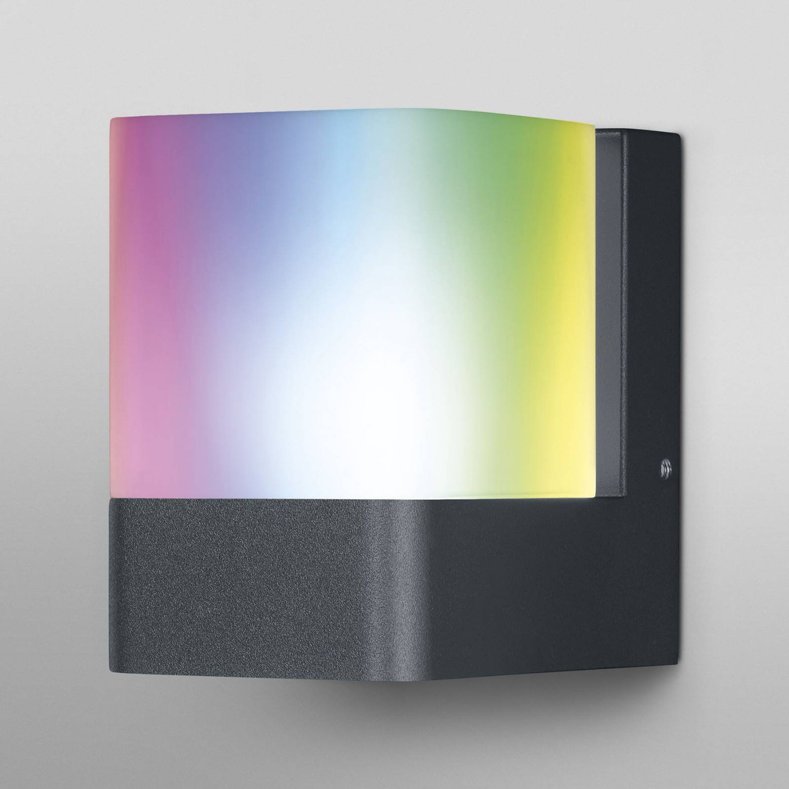 LEDVANCE SMART+ WiFi Cube LED-Wandleuchte RGBW up Cube, dimmbar, schwarz, Aluminium, Modern, Smart Home Wandleuchte außen