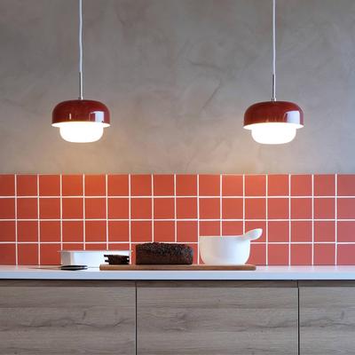 Dyberg Larsen Hängelampe Haipot, dimmbar, rot, für Wohn- / Esszimmer, Metall, Skandinavisch, Pendelleuchte Image