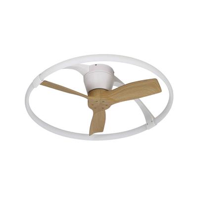 Mantra Iluminación LED-Deckenventilator Nepal Mini, App, weiß/buche dimmbar, weiß / opal, für Wohn- / Esszimmer, Metall, Modern Image