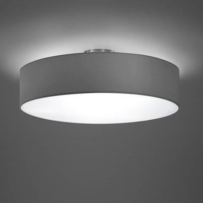 Trio Lighting Deckenlampe Hotel, dimmbar, alu / grau / zink, für Flurbereich, Textil / Stoff / Seide, Modern, Deckenlampe Image