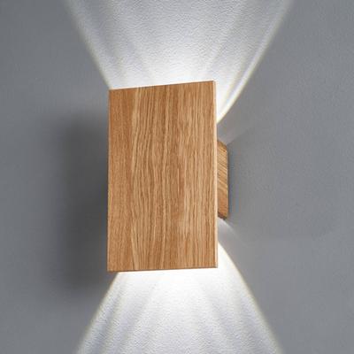 FISCHER & HONSEL Wandlampe Shine-Wood, Holz hell, für Wohn- / Esszimmer, Holz, Modern, Wandleuchte, Wandlampe Innen Image