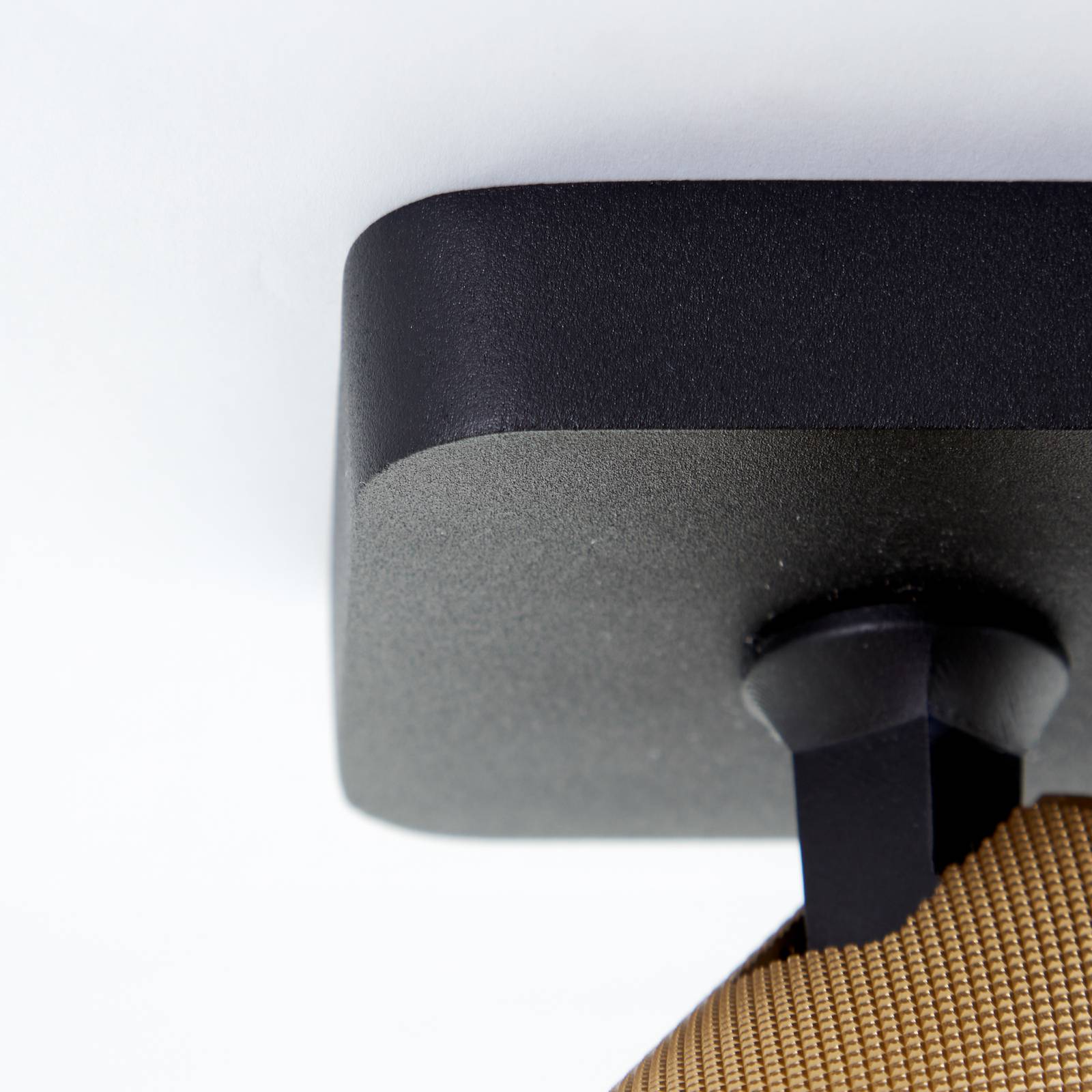 Brilliant Wandstrahler Marty sand/gold/schwarz 3-flammig, schwarz, für Wohn- / Esszimmer, Aluminium, Modern, Strahler