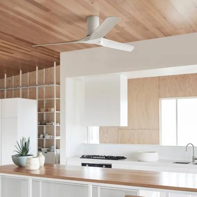 Beacon Lighting Deckenventilator Londo weiß DC-Motor Ø 132 cm leise, weiß / opal, für Wohn- / Esszimmer, Kunststoff, Modern