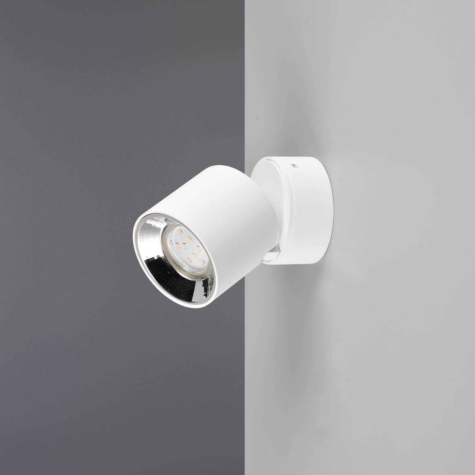 Trio Lighting Deckenstrahler Guayana GU10 einflammig weiß, weiß / opal, für Wohn- / Esszimmer, Metall, Modern, Strahler