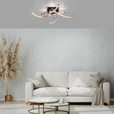 Paul Neuhaus LED Deckenlampe Polina, dimmbar, messing / gold, für Wohn- / Esszimmer, Edelstahl, Modern, LED Deckenleuchte Image