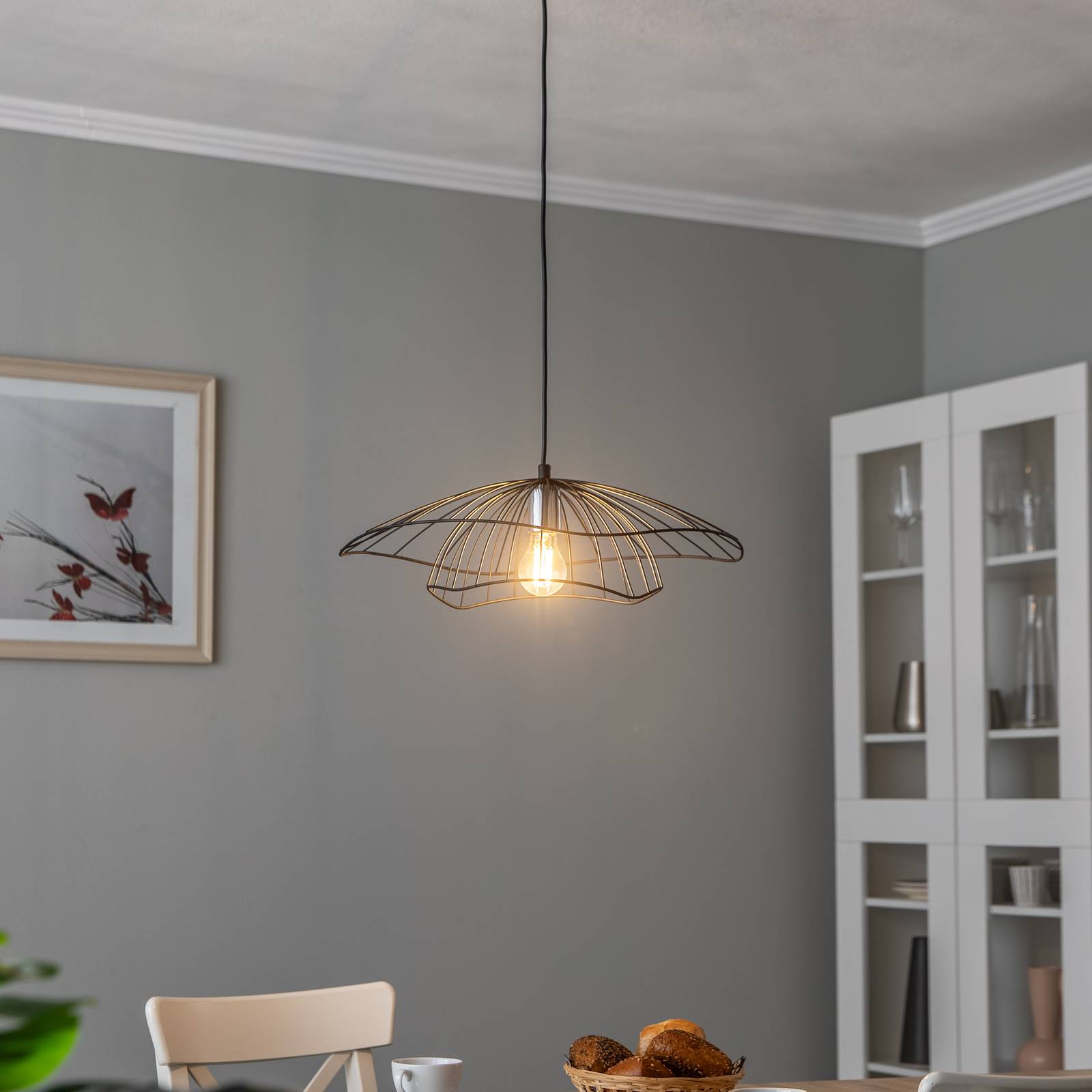 Hängelampe Tel 6500 Opviq, dimmbar, schwarz, für Wohn- / Esszimmer, Metall, Modern, Pendelleuchte