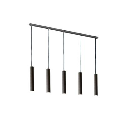 Argon Hängeleuchte Brenta, anthrazit, Stahl Länge 110 cm 5-flammig Image