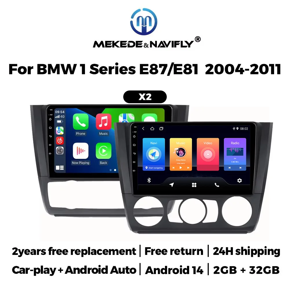 9 ''Autoradio Carplay GPS MP5 Player Für BMW 1 Serie E81 E82 E87 E88 BIN 2004-2011 WIFI Auto Stereo DVD Multimedia Player Image