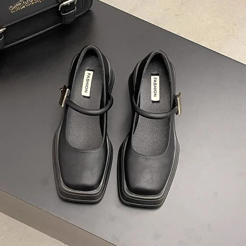 Woman Pumps Square Heels Casual Office Shoes for Women Stylish High Quality 2025 Trend Chic Point Vacation Summer Elegant