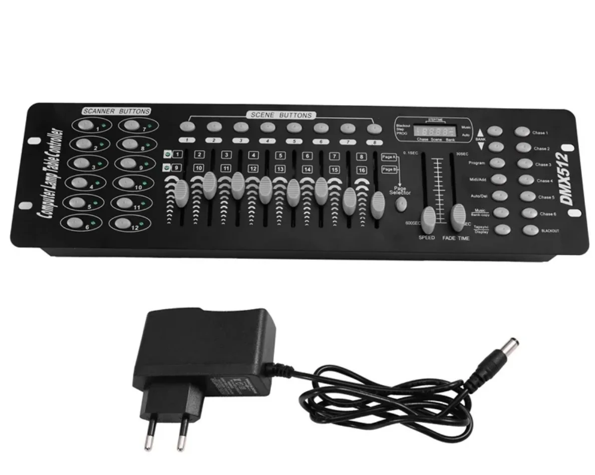 192 Controller DMX 512 Disco DJ Console DMX Controller luci da palco per luce DMX DJ Party Fascio luminoso Illuminazione di lavaggio