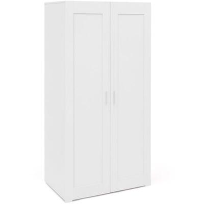 Schrank 2 Türen vito weiß Kleiderschrank 80 cm mit Regalen Aufbewahrung maxi Kapazität Image