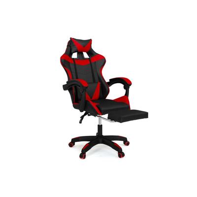 Idmarket - Verstellbarer alex Gaming-Stuhl mit Fußstütze, Kopfkissen und Lendenkissen Schwarz und Image