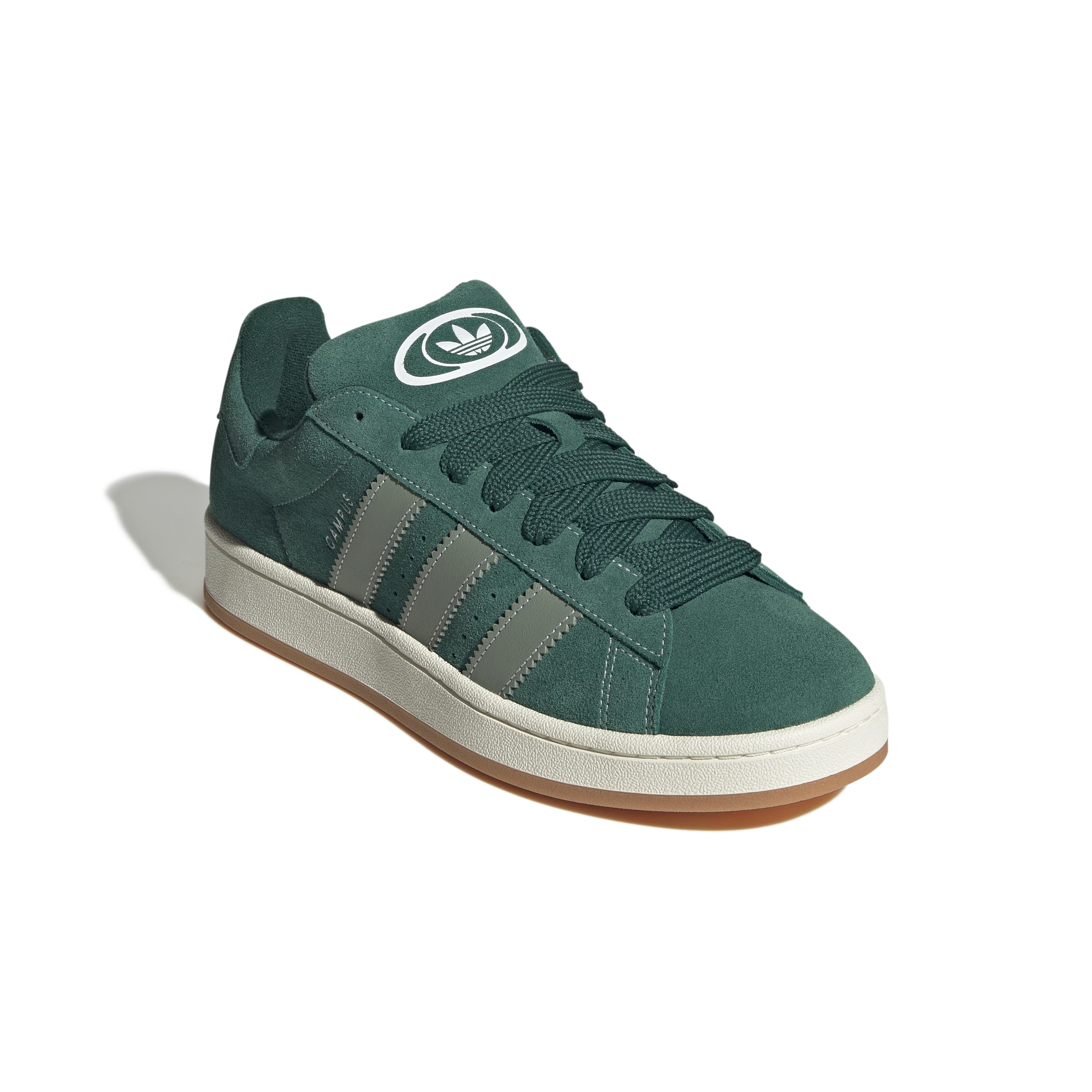 Sneaker ADIDAS ORIGINALS "CAMPUS 00s", Herren, Gr. 37, weiß (collegiate grün, silber grün, sanftes weiß), Leder, Synthetik, Schuhe Sneaker