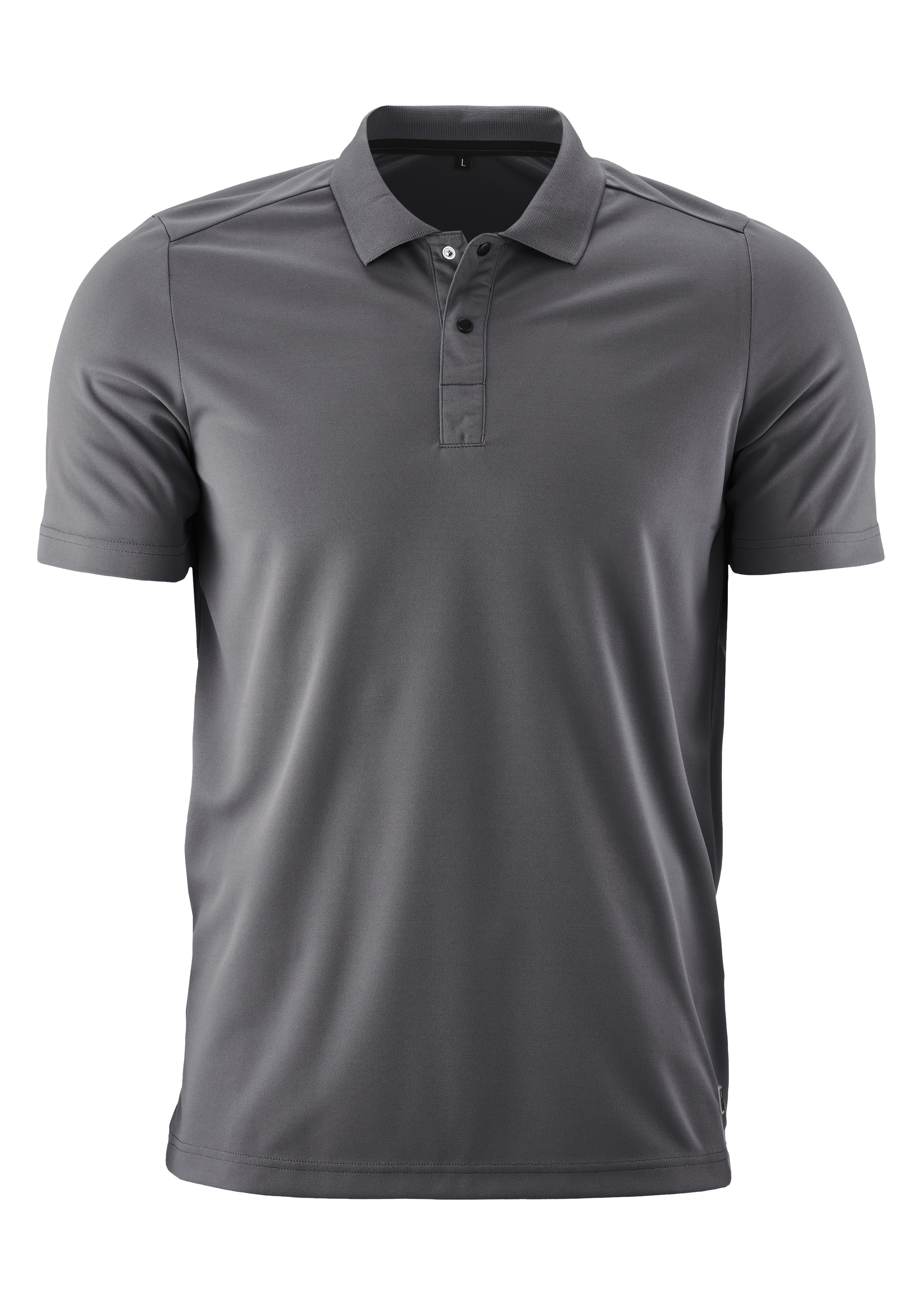 Radtrikot GONSO "Essential Poloshirt M", Damen, Gr. M, grau, 100% Polyester, Rundhals, Trikots, Herren Fahrradtrikot kurzarm, elastisches und atmungsaktives Radshirt