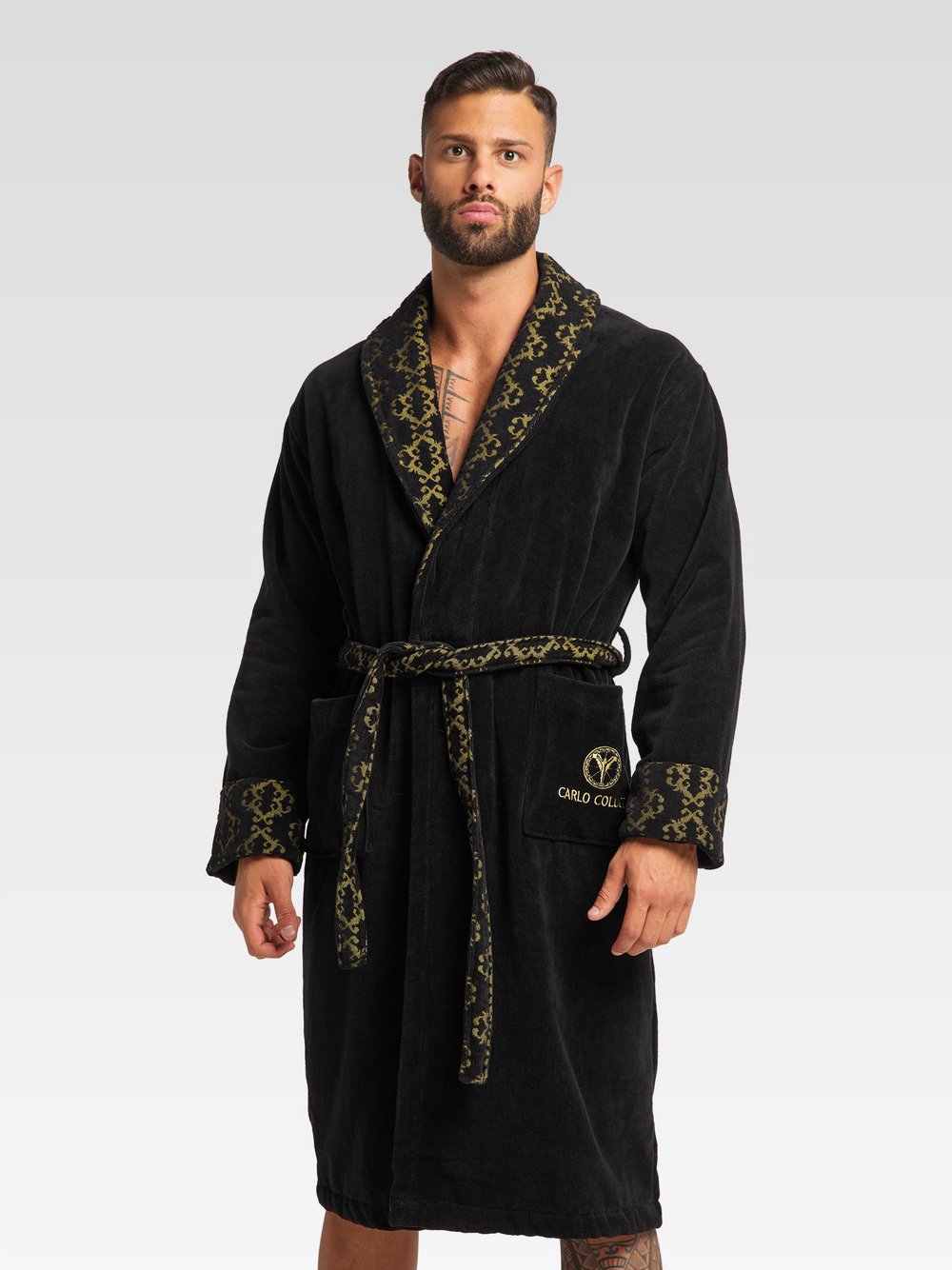 Carlo Colucci Bademantel Herren gold, XL Image