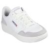 Sneaker SKECHERS "SPORT COURT 2.0", Damen, Gr. 35, grau (weiß, hellgrau), Lederimitat, Veloursleder, kontrastfarbene Details, casual, Schuhe, Freizeitsneaker, Schnürschuh mit Memory Foam