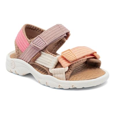 Sandale BISGAARD "nico Weite: normal", Kinder, Gr. 33, pink, rosa, natur, koralle, Textil, colorblocking, sportlich, Schuhe, Trekkingschuh, Badeschuh, Klettschuh, Größenschablone zum Download Image