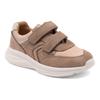 Sneaker BISGAARD "yuki glitter Weite: normal", Kinder, Gr. 33, taupe glitter, Textil, Leder, colorblocking, Glitzer, sportlich, Schuhe, Freizeitschuh, Mädchen Schuh mit Klett, Größenschablone zum Download