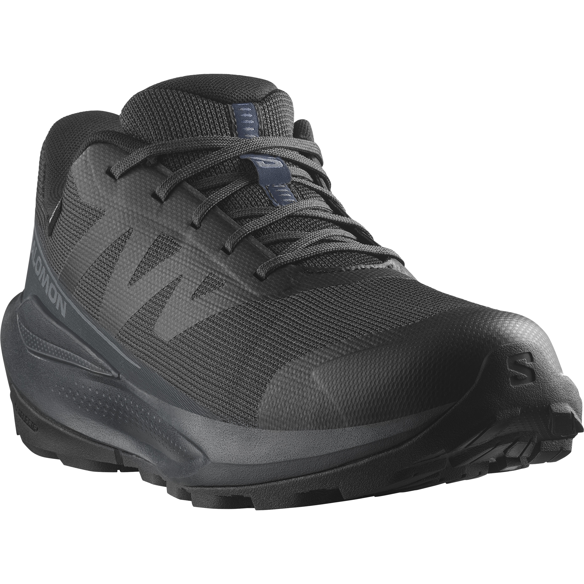 Wanderschuh SALOMON "ELIXIR TOUR WP", Herren, Gr. 42, blau (schwarz navy, blau nights, grisaille), Synthetik, Textil, Schuhe Wanderschuh, wasserdicht