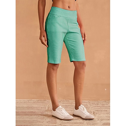 Damen Kurze Golfhosen Yan-pink Denim Blue Schwarz Unterteile Damen-Golfkleidung, Kleidung, Outfits, Kleidung Image