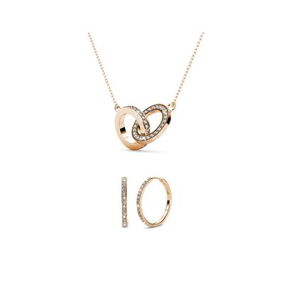 Parures Chic Circle Twin - Or Rosé et Cristal Image