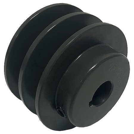 ZORO SELECT 2AK39X1 V-Belt Pulley, Cast Iron, Fixed