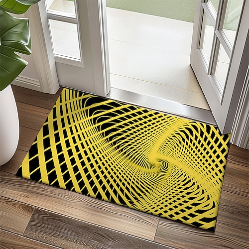 3D Wirbel Fußmatte Küchenmatte Bodenmatte rutschfeste Flächenteppich ölbeständiger Teppich Indoor Outdoor Matte Schlafzimmer Dekor Badezimmermatte Eingangsteppich optische Täuschung Image