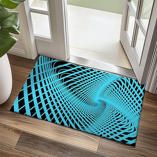 3D Wirbel Fußmatte Küchenmatte Bodenmatte rutschfeste Flächenteppich ölbeständiger Teppich Indoor Outdoor Matte Schlafzimmer Dekor Badezimmermatte Eingangsteppich optische Täuschung Image