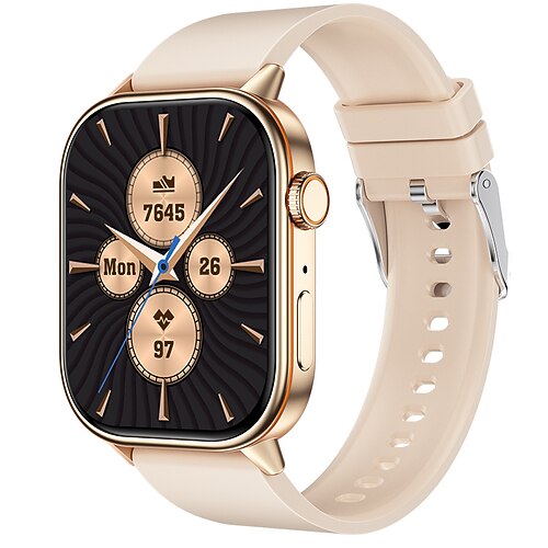 iMosi QX17 Smartwatch 2.01 Zoll Smartwatch Fitnessuhr Bluetooth Schrittzähler Anruferinnerung Schlaf-Tracker Kompatibel mit Android iOS Damen Herren GPS Freisprechanrufe Wasserdicht IP68 40mm