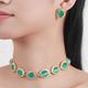 Vintage fashion Luxury jewelry Set Light luxury geometric Oval Earrings necklace Dinner Accessory necklace