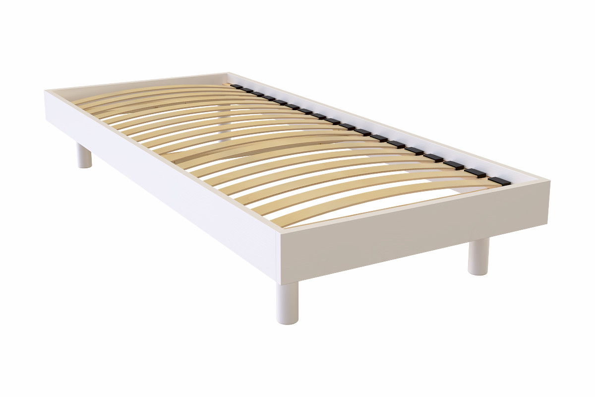 Sommier à lattes 90x190 bois Kit Noé - Blanc