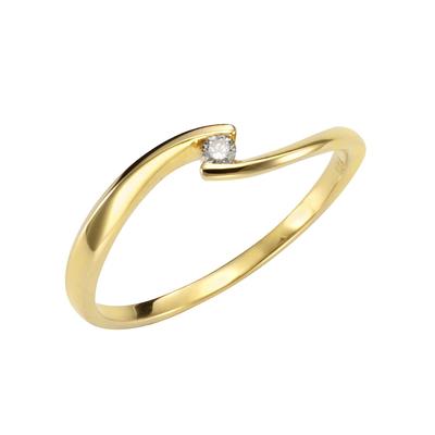 Orolino Ring 585/- Gold Brillant weiß 0,04ct. 060 (19,1) Damen Image