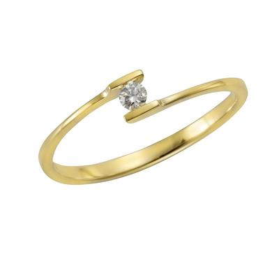 Orolino Ring 585/- Gold Brillant weiß 0,06ct. 058 (18,5) Damen Image