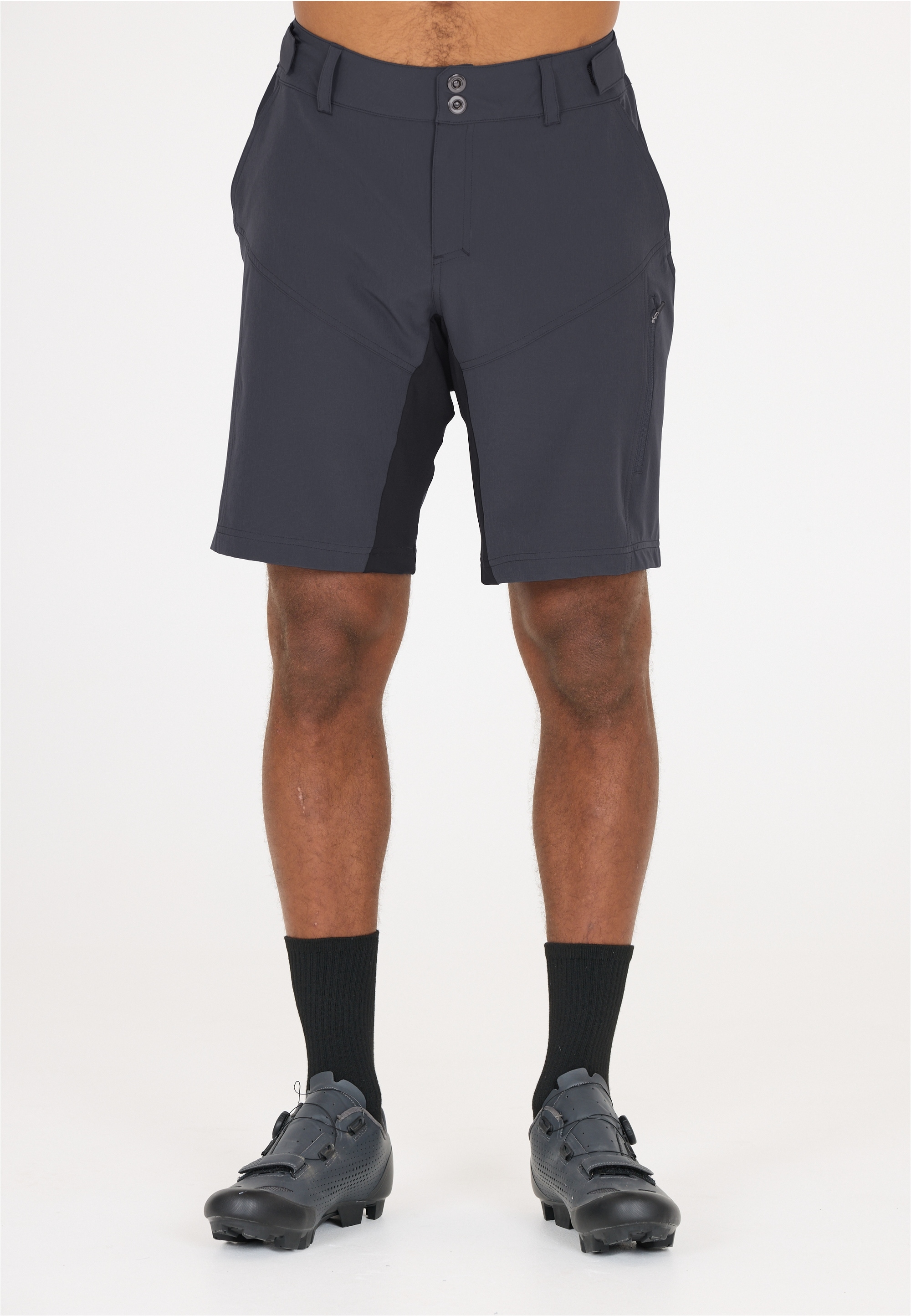 Radhose ENDURANCE "Benal", Herren, Gr. XXXL, US-Größen, blau (dunkelblau, denim), 92% Polyester, 8% Elasthan, unifarben, kurz, Hosen, im praktischen 2-in-1-Design Image