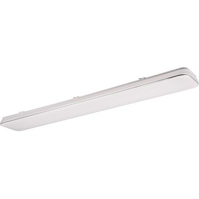 REALITY LEUCHTEN LED Deckenleuchte "BLANCA, elegant schlichte weiße LED Deckenlampe, 120x17 cm, kaltweiß", weiß, 1 flammig, H: 6,0cm,, Lampen, 3-Stufen dimmbar über Wandschalter, Deckenlampe für Büro Flur Treppe Image