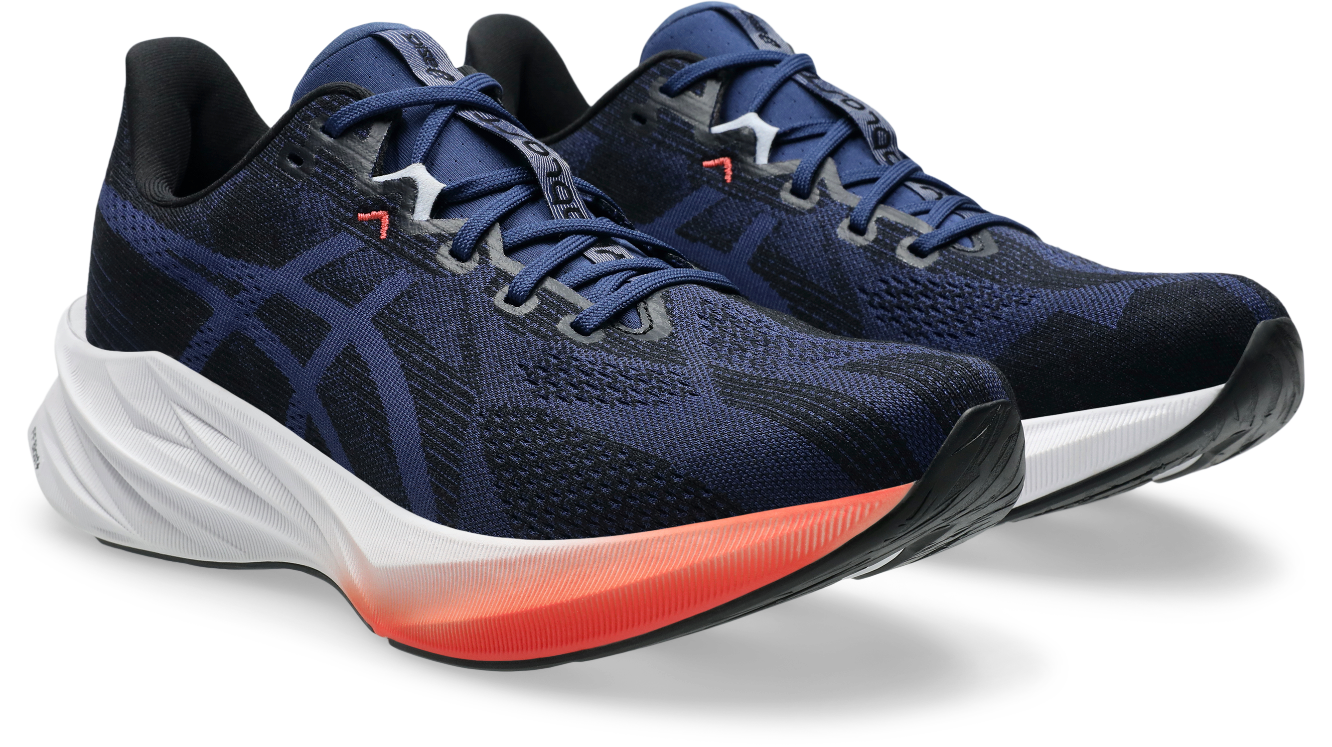 Laufschuh ASICS "DYNABLAST 5", Herren, Gr. 42,5, schwarz (indigo blau, schwarz), Textil, Schuhe Laufschuh