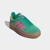 Sneaker ADIDAS ORIGINALS "GAZELLE BOLD", Gr. 42, court grün, lucid pink, pure sulfur, Leder, Synthetik, sportlich, Schuhe