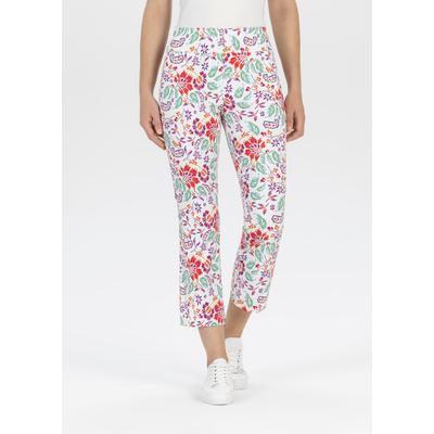 Stoffhose STEHMANN, Damen, Gr. 36, N-Gr, ibisrose,105p, Web, Obermaterial: 65% Baumwolle, 31% Polyamid, 4% Elasthan, geblümt, casual, Hosen, mit floralem Muster Image