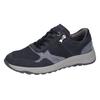 Sneaker WALDLÄUFER "K-JOHN", Herren, Gr. 9,5 (44), blau (dunkelblau, jeansblau), Nubukleder, Veloursleder, sportlich, Schuhe, Schnürschuh, Halbschuh mit seitlichem Reißverschluss, K-Weite