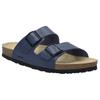 Pantolette JOSEF SEIBEL "Josef 01", Herren, Gr. 43, blau (ozean blau), Leder, klassisch, Schuhe, Sommerschuh, Schlappen, Sandale mit softem Fußbett