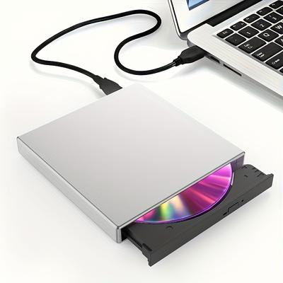 TEMU External Dvd Drive For Laptop Burning Usb 2.0 Cd/dvd Player Reading Recorder Burner